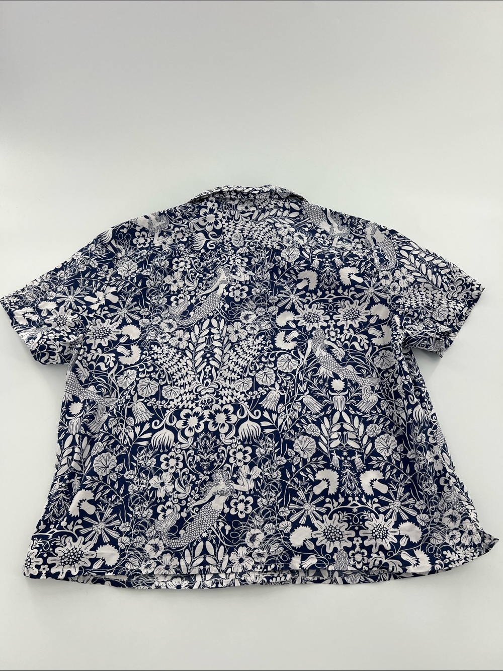 J Crew Gamine cotton poplin shirt in mermaid floral beach resort vacation - Picture 8 of 8